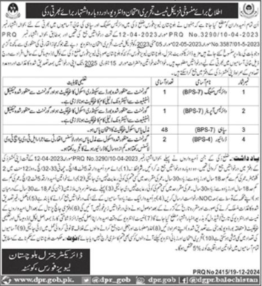  Job details Balochistan Levies Force 2025