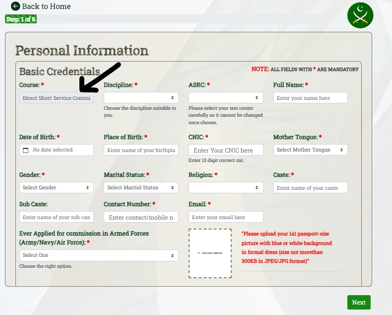 DSSC online registration process 2025